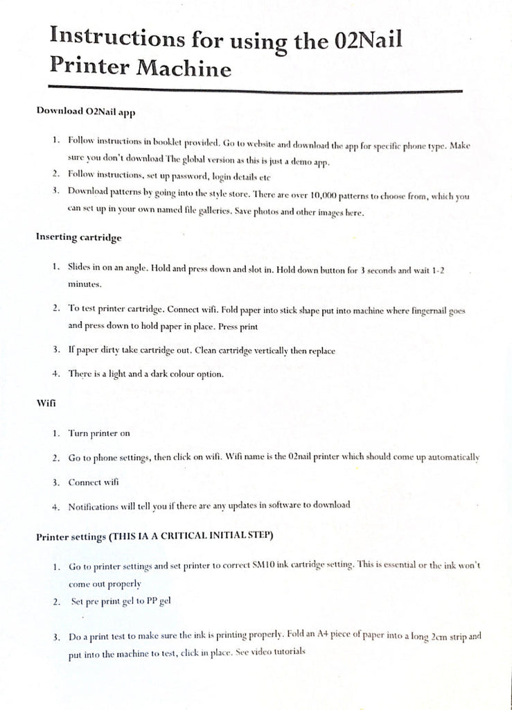 Artpro Nail Manicure O'2Nails Digital Nail Art & Photo Printer Machine ( O2nail or O2nails)