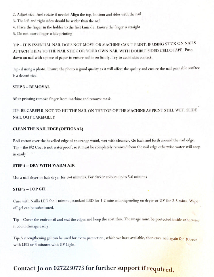 Artpro Nail Manicure O'2Nails Digital Nail Art & Photo Printer Machine ( O2nail or O2nails)