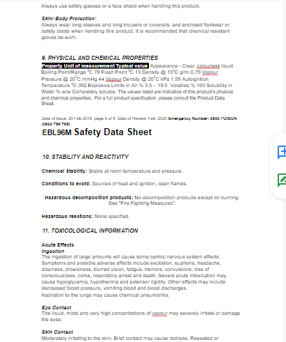 Clearance Health & Beauty Ethanol 96% Denatured 250l drum (3 in total)