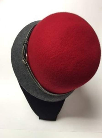 Stylish Lauren Cadet Cap (One Size) - Red/Black