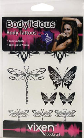 Body Tattoo Stick On (Chains and keys) - Large BUY 2 GET 1 FREE DEAL