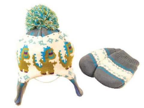 Little Bunny Wool Beanie (One Size) - Pink/Blue