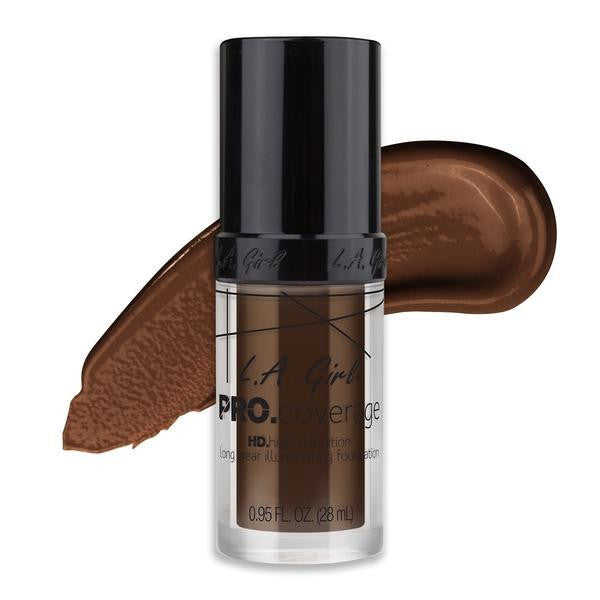 La Girl Makeup LA Girl Full Coverage Illuminating Foundation - Dark Chocolate
