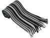 NZ Made Fashion Accessories Smart Stripe Wool Scarf - Black/Grey
