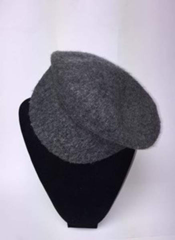 Plaited Knit Soft Wool Beanie (One Size) - Charcoal Grey