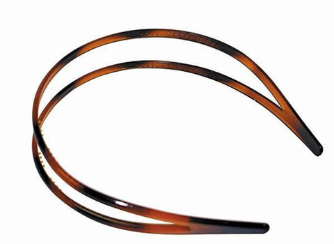 QVS Hairclip 8cm Rippled Black