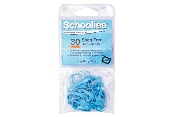 Schoolies Hair Accessories Baby Blue - Snag Free Hair Elastics (30)