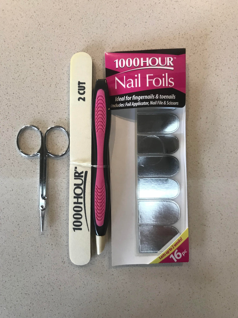 1000 Hours Fashion Accessories 1000 Hour Nail Foil manicure set -Silver Polka Dot BUY 2 GET 1 FREE